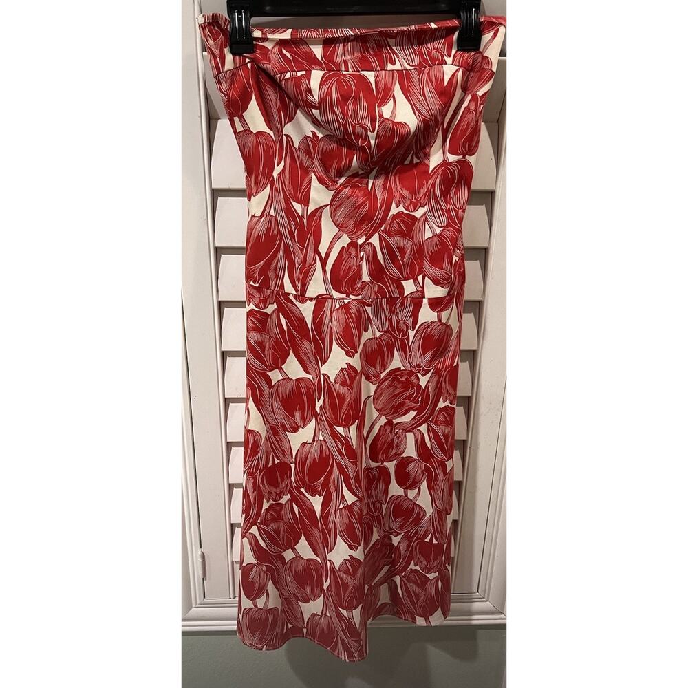 Notice Red flower Summer Dress Size 4 Red